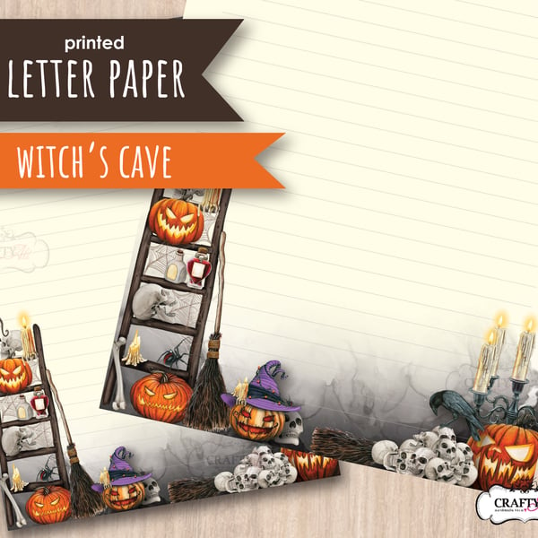 Letter Writing Paper Halloween Witch's Lair