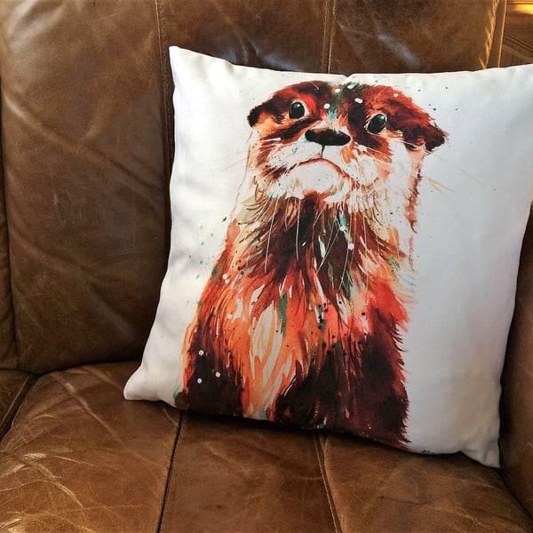 Otter Vegan Suede Cushion