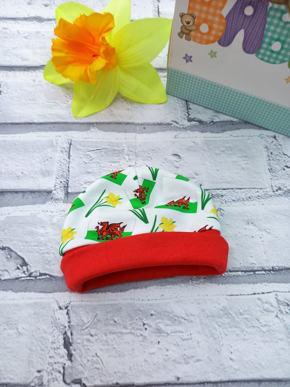 Welsh Baby Hat great Newborn gift of babies