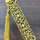 Golden Bookmark with Gold Tassel