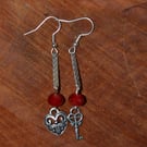Steampunk Lock and Key earrings 