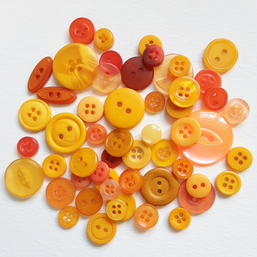 Mixed Orange Buttons