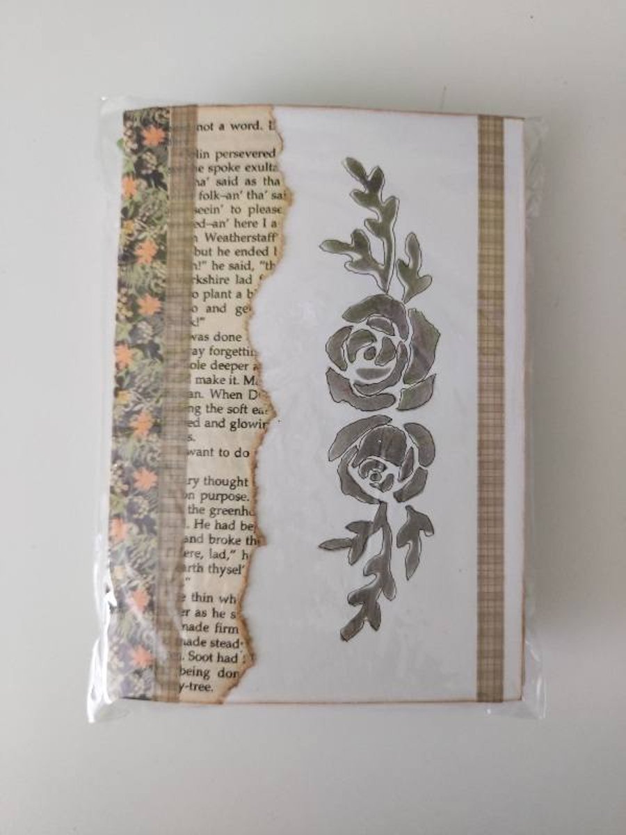 Image of Handmade Notebook & Ephemera Pack - Mixed Media Craft Set
