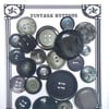 22 Vintage Grey Buttons