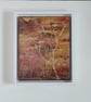 Autumn Birches, woodland seasonal colours, small framed original painting