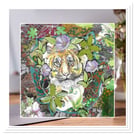 Bengal Tiger collage greeting card 