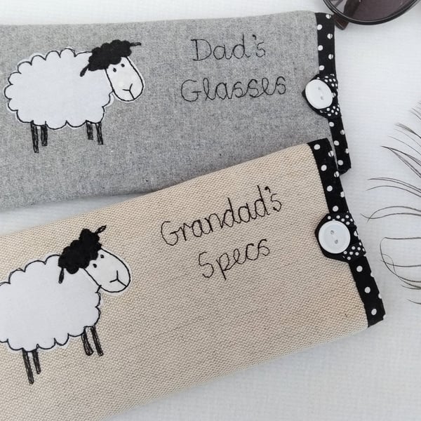 Personalised Sheep Glasses Case - Spectacles or Sunglasses Pouch