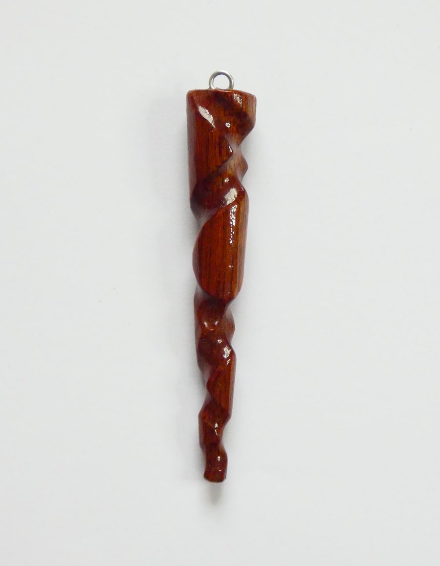One of a kind Wooden Sapele Pendant Necklace  