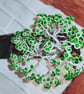 Aluminium Wire Bonsai Sculpture – Charred Wood Base, Green Foliage - Image 5