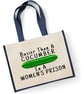 Busier Than A Cucumber In A Women's Prison Large Shopper Canvas Bag Rude Funny  - Image 5