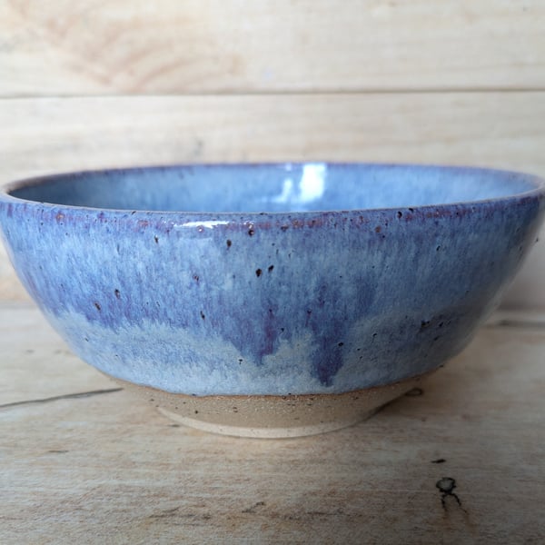 Wavy purple speckled medium bowl