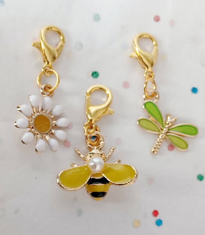 Set of 3 Handmade Zipper Charms