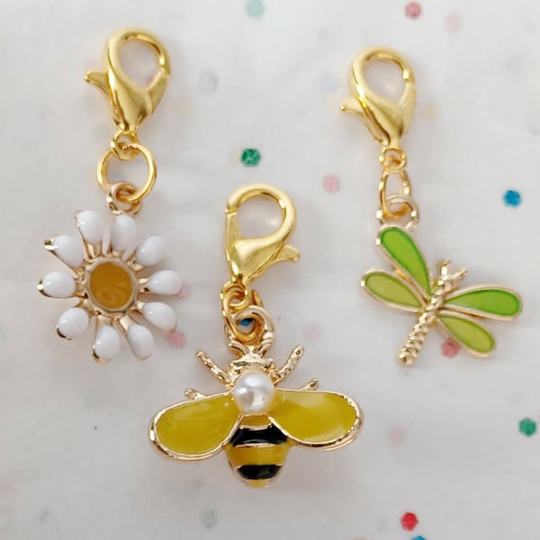 Set of 3 Handmade Zipper Charms