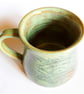 Green Patterned Mug - Hand Thrown Stoneware Ceramic Mug - Image 5