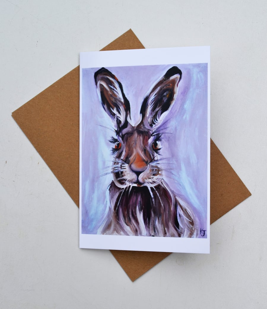 Hattie the Hare Greetings Card