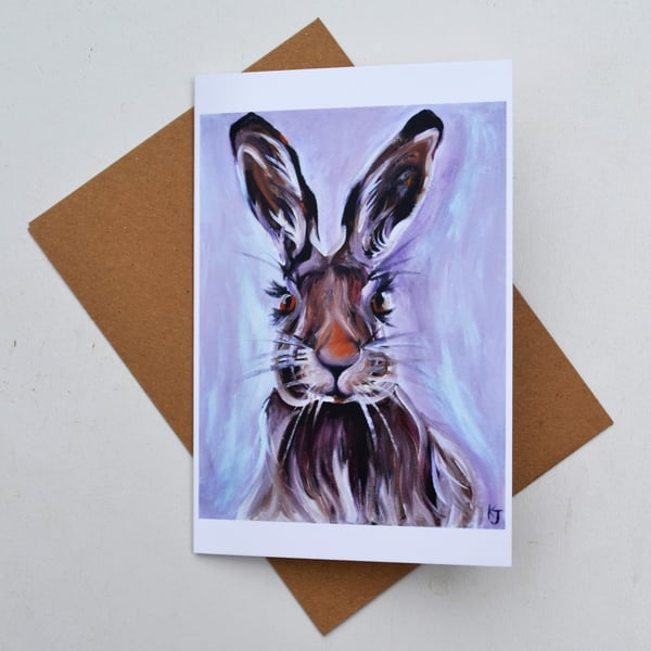 Hattie the Hare Greetings Card