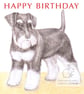 Alice the Miniature Schnauzer - Birthday Card - Image 1