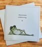 Funny Frog Birthday Card. Handmade Humorous Birthday Card. Quirky Birthday