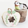 Ceramic Apple decoration Christmas decoration Gift Pottery Apple Folk Art 