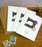 Set of 3 Sewing Machine Mini Notecards  - Image 7