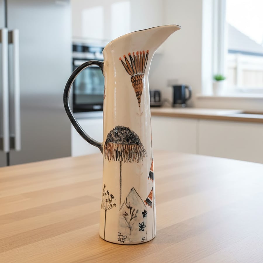 'Magic land' Jug - handmade ceramic
