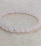Rose quartz gemstone and sterling silver stretch bracelet  - Image 5
