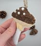 Bead embroidered mushroom decoration - Image 4