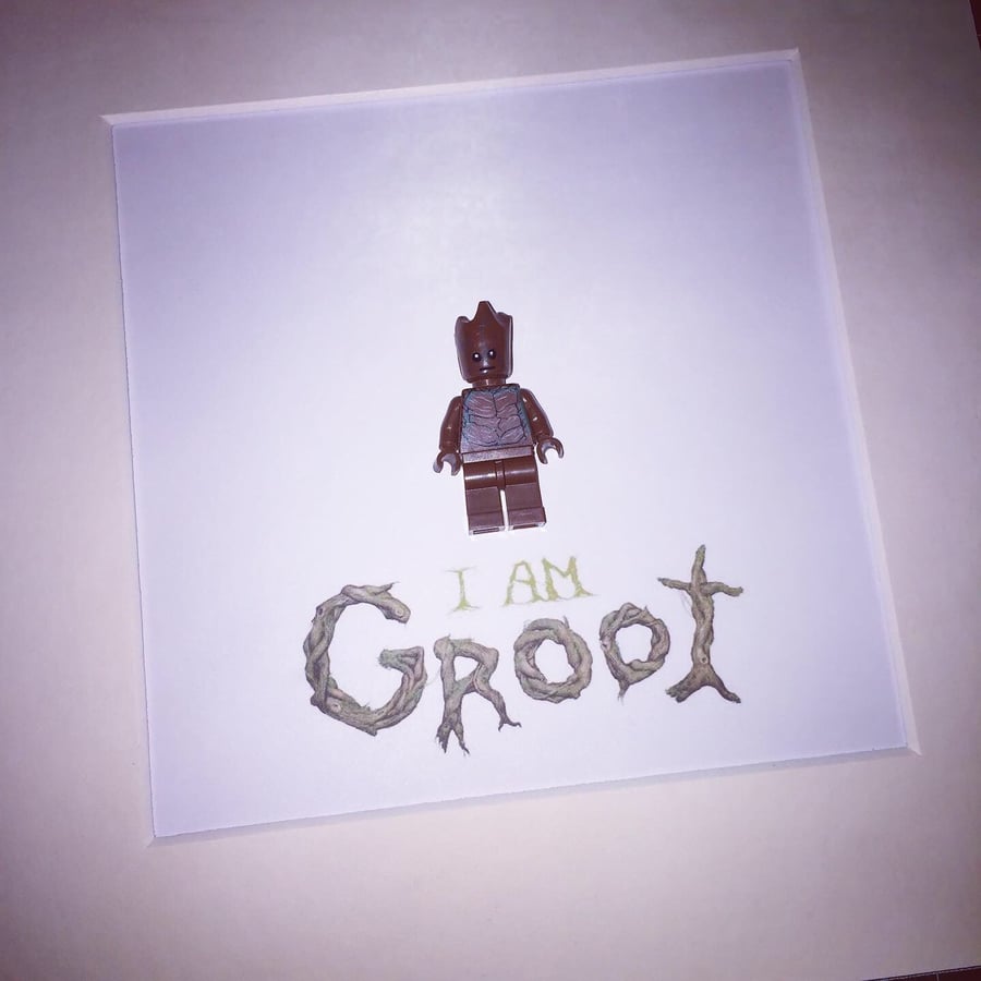 GROOT - Framed minifigure - Guardians of the Galaxy - Wall Art