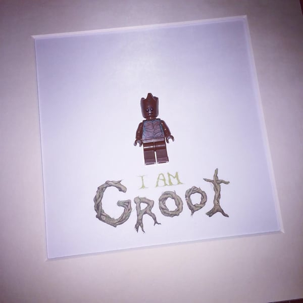 GROOT - Framed minifigure - Guardians of the Galaxy - Wall Art
