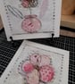 Wire Pink Flower in a Round Vase. Pink Silver Gold Copper White Artwork. - Image 10