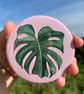 Monstera Leaf Pocket Mirror, Handbag Mirror - Image 2