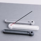 Concrete Jesmonite Incense Holder: Modern Oval Plate Dish