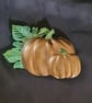 Cute Pumpkins Wall Hanger Ornament - Bronze tone - Image 5