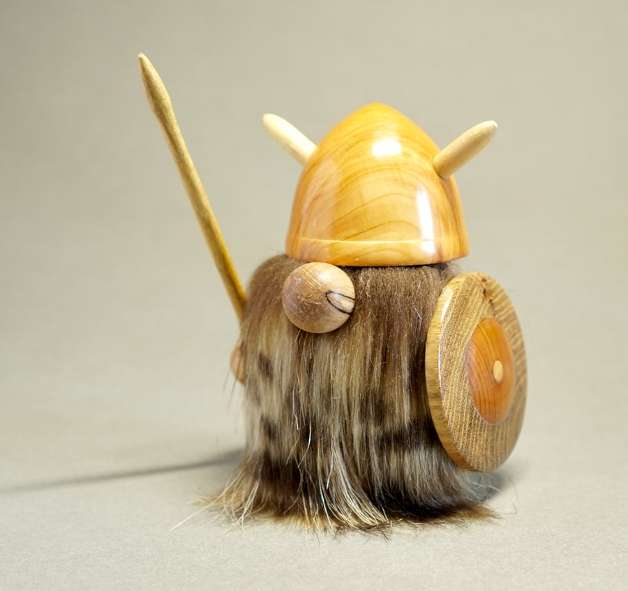 Gonk, gnome, wood turned Viking gnome. Choice of weapon 