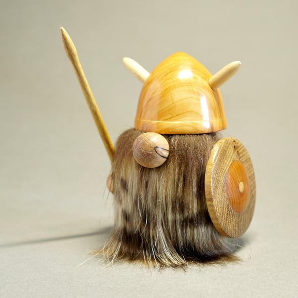 Gonk, gnome, wood turned Viking gnome. Choice of weapon 