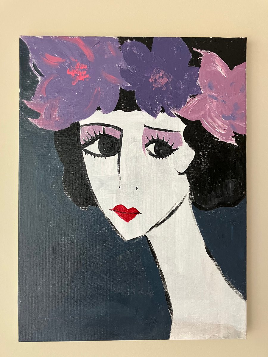 Silent Bloom Abstract acrylic painting on canvas