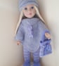 KNITTING PATTERN PDF Parma Violet Poncho for Doll - Image 3