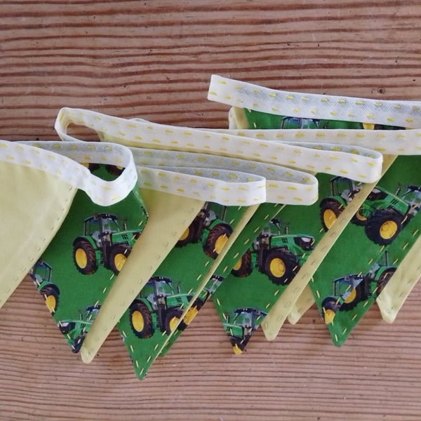 mini bunting in a tractor theme.