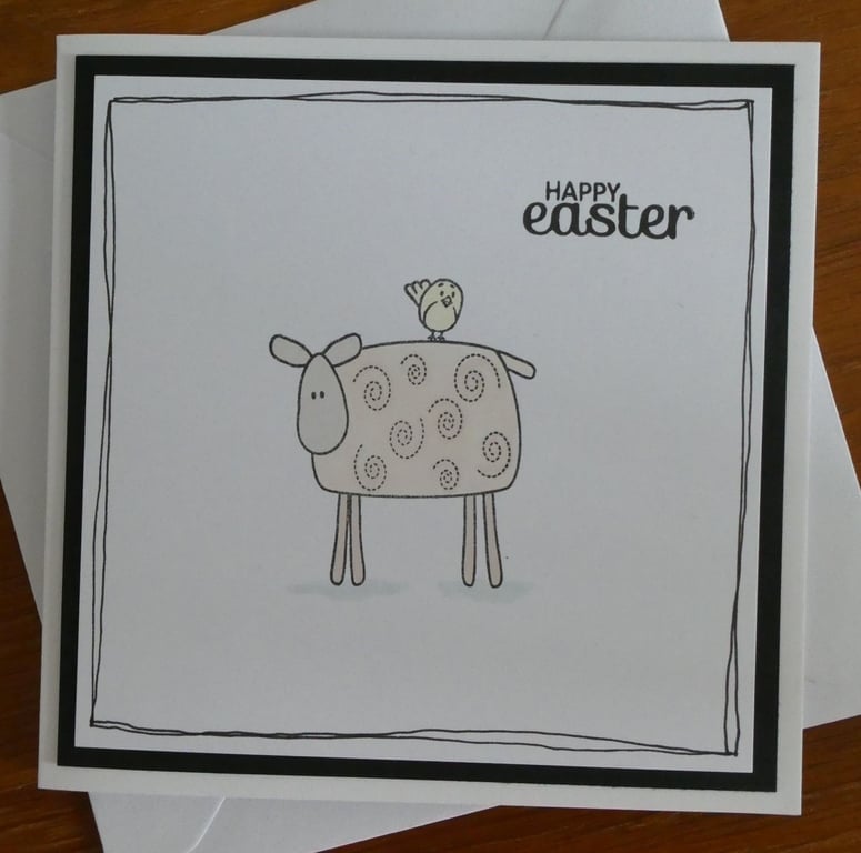 Easter Card - Sheep and Chick