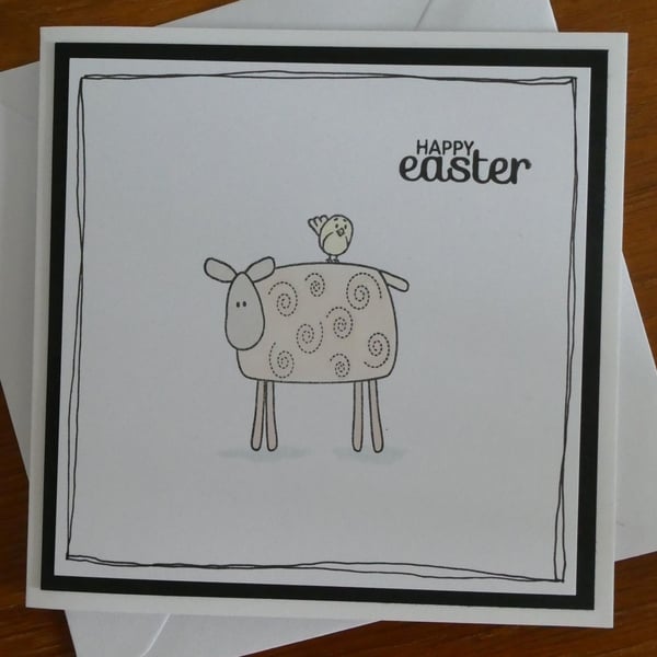 Easter Card - Sheep and Chick