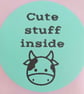 50 'Cute Stuff Inside' Thermal Printed Stickers (Cow mix) - Image 3