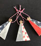 Set of three Christmas tree decorations