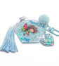 Flower Fairy Bag Charm or Keyring in Holographic Blue - Image 5