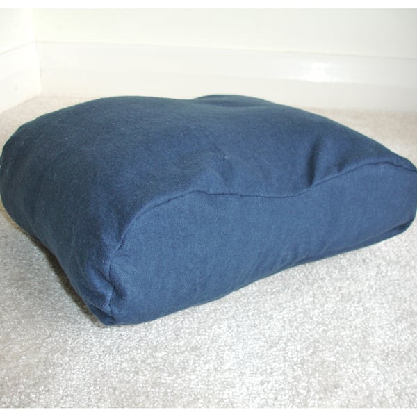 Tempur Original Travel Neck Pillow Cover Orthopaedic Brushed Cotton Navy Blue