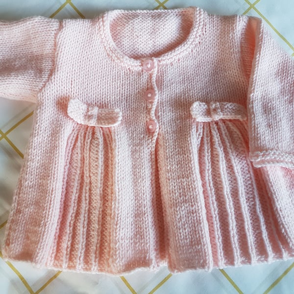 Baby Girls Cardigan with bows and pleats