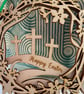 Personalised double-layered wooden spring wreath (crosses) - Image 5