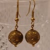 Dotty Bronze Ball Drop Earrings