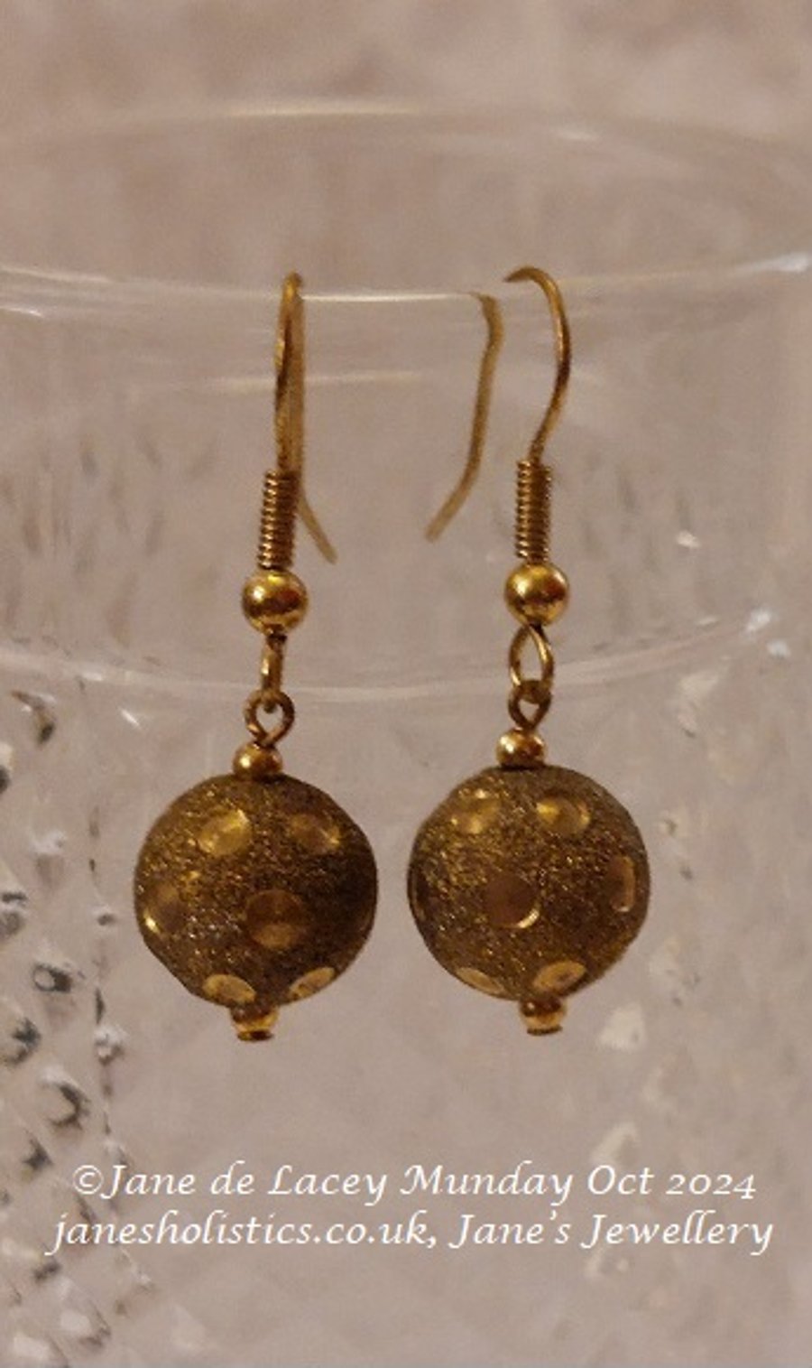 Dotty Bronze Ball Drop Earrings