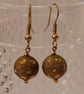 Dotty Bronze Ball Drop Earrings