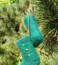 Handmade Felted Wool Christmas Stocking Ornaments - Image 7